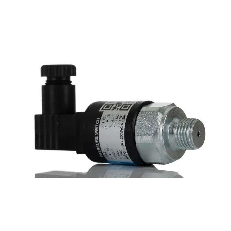 RS PRO Adjustable Double Contact Pressure Switch NC 1 bar to 12 bar 250V AC IP65 297-0052