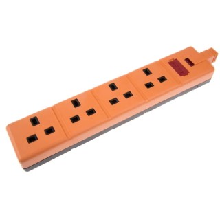 RS PRO Heavy Duty 13A 4 Socket Type G British Trailing Socket, 240V 296-3571