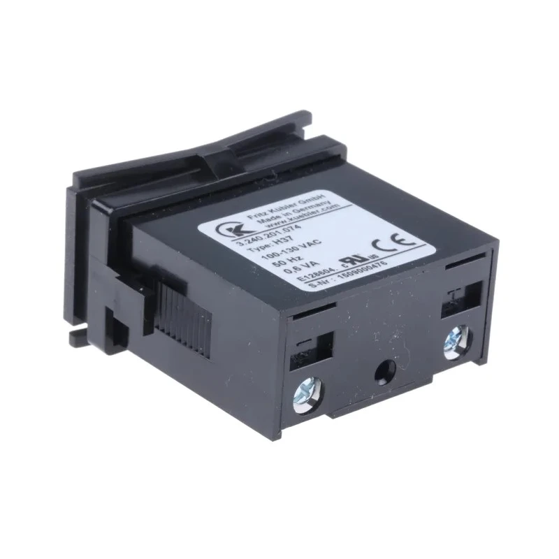Kubler Electromechanical Hour Meter Counter, 7-Digit 4mm Digit Height, Shock Resistant, Panel Mount 3.240.201.074