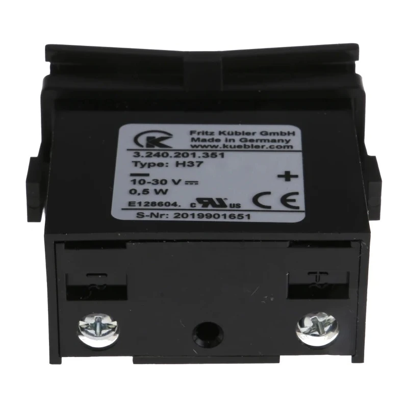 Kubler Electromechanical Panel Mount Hour Counter 8 Digit Height 4mm 10-30 VDC 3.240.201.351