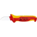Knipex Cable Knife Insulating Multi-Component Handle VDE/1000V Approved, 190mm Overall Length, 50mm Steel Blade 98 52