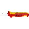 Knipex Cable Knife Insulating Multi-Component Handle VDE/1000V Approved, 190mm Overall Length, 50mm Steel Blade 98 52