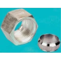 Legris Stainless Steel Pipe Fitting Straight Hexagon Nut Metric Threaded M18 x 1.5 1810 12 00