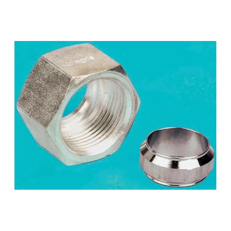 Legris Stainless Steel Pipe Fitting Straight Hexagon Nut Metric Threaded M18 x 1.5 1810 12 00