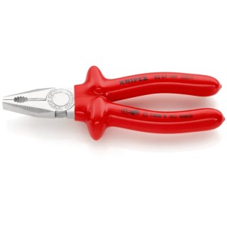 Knipex Insulated 1-Piece Combination Plier 180mm Overall Length VDE/1000V Approved 03 07 180