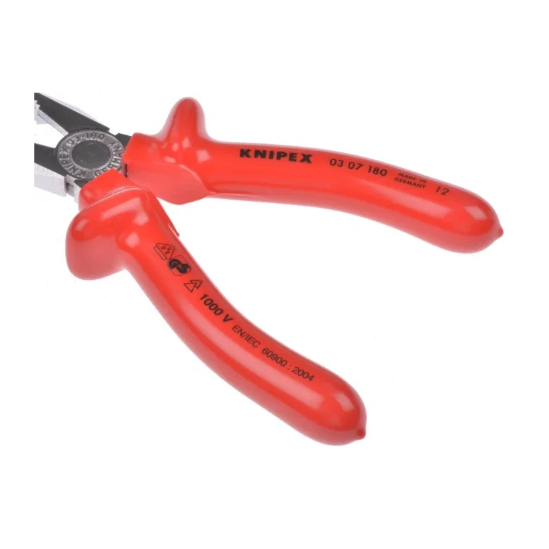 Knipex Insulated 1-Piece Combination Plier 180mm Overall Length VDE/1000V Approved 03 07 180