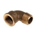 RS PRO Brass 90° Elbow Pipe Fitting Male BSPP 1/2 in to Female BSPP 1/2 in 297-2159