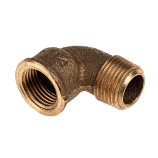 RS PRO Brass 90° Elbow Pipe Fitting Male BSPP 1/2 in to Female BSPP 1/2 in 297-2159