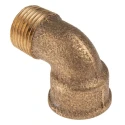 RS PRO Brass 90° Elbow Pipe Fitting Male BSPP 1/2 in to Female BSPP 1/2 in 297-2159