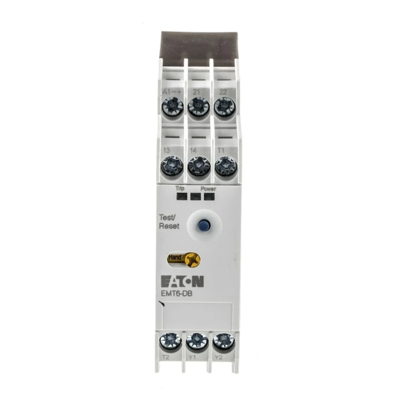 Eaton EMT6 Overload Relay 1 NO/1 NC 3A F.L.C, 3A Contact Rating, 2 W Power, 240V AC/DC Manual Reset DIN Rail Mount EMT6