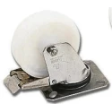 LAG Braked Swivel Castor, 370 kg Load Capacity, 200 mm Polyamide Wheel, Stainless Steel Fork, 240 mm Height 17142 FR
