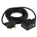 RS PRO 5 m 1 Socket Type G Extension Lead Kit 240V 13A 296-3587