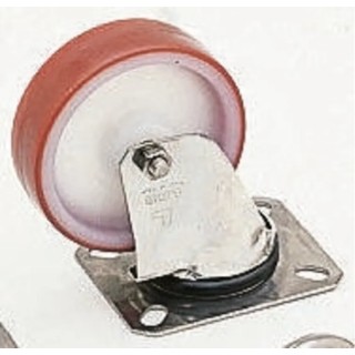 LAG Swivel Castor Medium Duty Polyurethane Wheel 150 mm Diameter 250 kg Load Capacity Stainless Steel Fork 21136