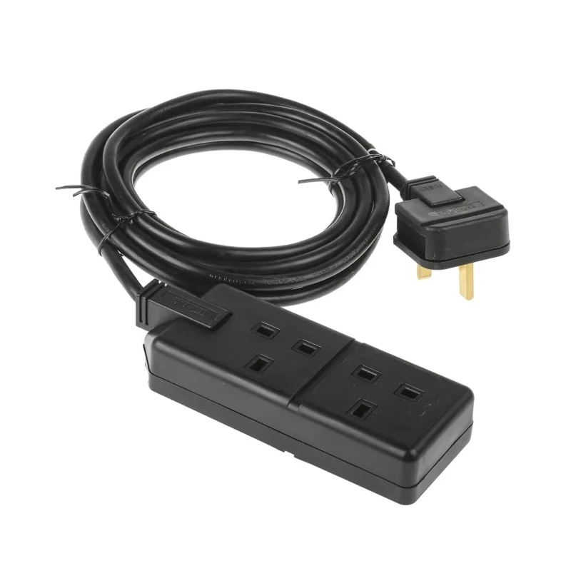 RS PRO Extension Lead 4 m Cable 2 Socket Type G Power Strip 240V 13A 296-3644