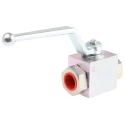 RS PRO Zinc Passivated Steel Hydraulic Ball Valve G 3/4, 2 Ports, Maximum Operating Pressure 400 bar, Operating 297-5861