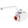 RS PRO Zinc Passivated Steel Hydraulic Ball Valve G 3/4, 2 Ports, Maximum Operating Pressure 400 bar, Operating 297-5861