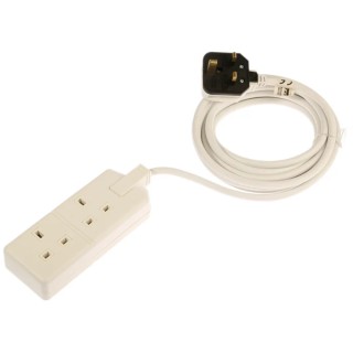 RS PRO 4 m 2 Socket Type G Extension Lead Power Strips 240V 13A 296-3650