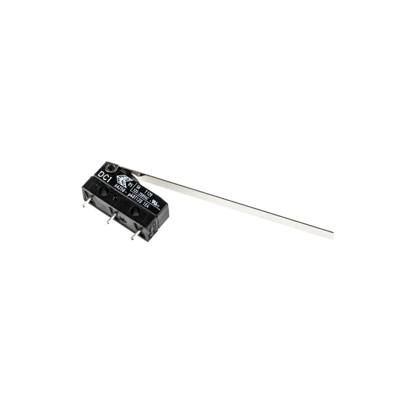 ZF Long Hinge Lever Micro Switch, Solder Terminal, 6A, 250 V AC, SPDT, IP6K7 DC1C-A1LD