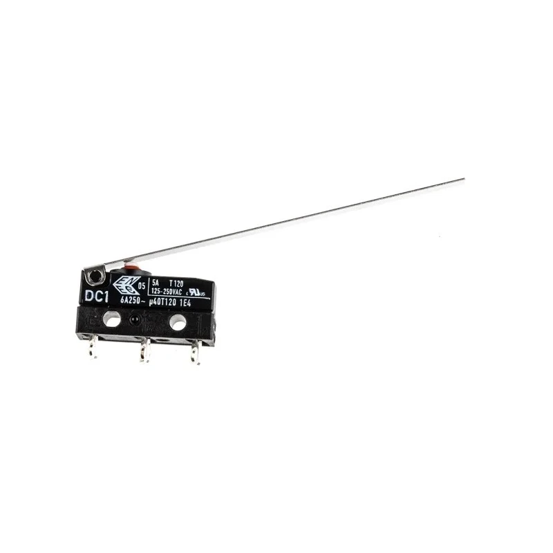ZF Long Hinge Lever Micro Switch, Solder Terminal, 6A, 250 V AC, SPDT, IP6K7 DC1C-A1LD