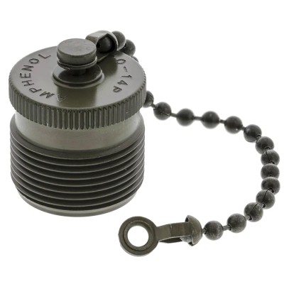 Amphenol Industrial 9760 MIL-DTL-5015 Female Dust Cap Shell Size 18 IP66 Rated Olive Drab Cadmium Finish 97-60-18P