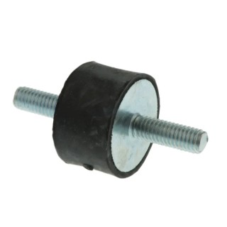 FIBET M6 x 18 mm Natural Rubber Anti-Vibration Mount Male to Male Bobbin 45 IRHD Shore Hardness with 45 daN 2515VV18-45