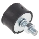 FIBET M6 x 18 mm Anti-Vibration Mount Male to Female Bobbin Zinc Plated Steel Natural Rubber 46.2 daN 2515VD18-45