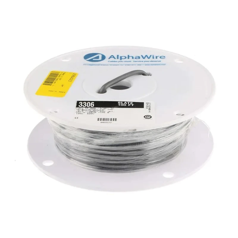 Alpha Wire Alpha Essentials Communication & Control Control Cable 6 Cores 0.09mm² (28 AWG) Screened 30 m Grey 3306 SL005