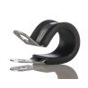 JCS P-Clip 16 mm Closed Inside Diameter, Black Rubber Coating, Zinc Plated Steel PCZR16RS