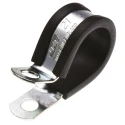 JCS P-Clip 21 mm ID Black Rubber Zinc Plated Steel PCZR21RS