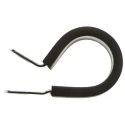 JCS P-Clip 21 mm ID Black Rubber Zinc Plated Steel PCZR21RS