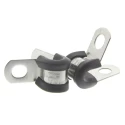 JCS 5 mm ID Black Rubber Coated 304 Stainless Steel P-Clip PCSR5RS