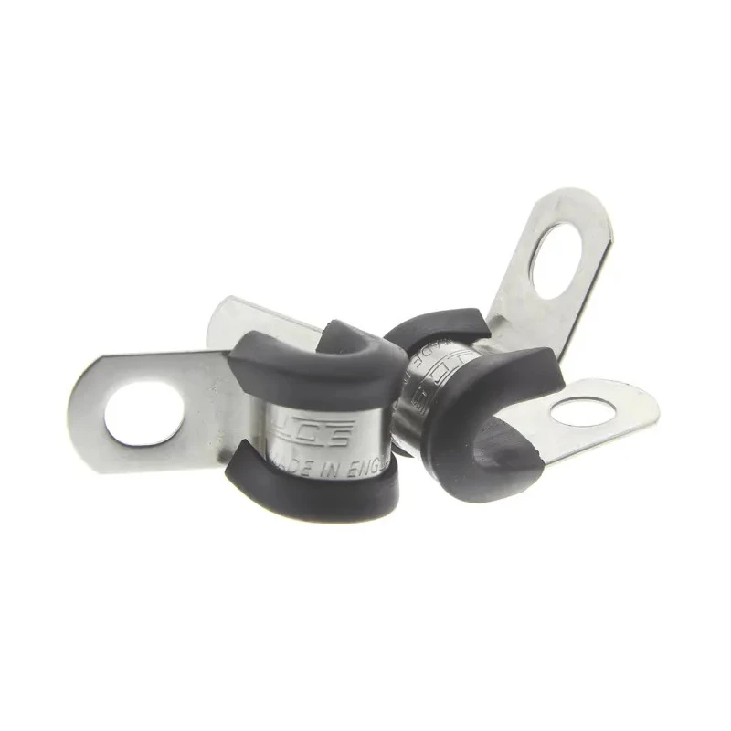 JCS 5 mm ID Black Rubber Coated 304 Stainless Steel P-Clip PCSR5RS