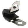 JCS 6 mm ID Black Rubber Coated 304 Stainless Steel P-Clip PCSR6RS