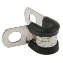 JCS 6 mm ID Black Rubber Coated 304 Stainless Steel P-Clip PCSR6RS
