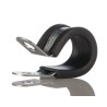 JCS 13 mm ID Black Rubber Coated 304 Stainless Steel P-Clip PCSR13RS