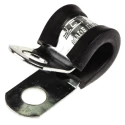 JCS 8 mm ID Black Rubber Zinc Plated Steel P-Clip PCZR8RS