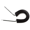 JCS 8 mm ID Black Rubber Zinc Plated Steel P-Clip PCZR8RS
