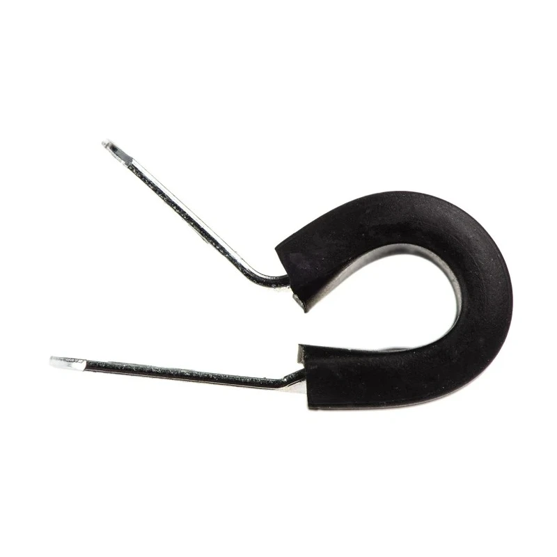 JCS 8 mm ID Black Rubber Zinc Plated Steel P-Clip PCZR8RS