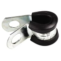 JCS 8 mm ID Black Rubber Zinc Plated Steel P-Clip PCZR8RS