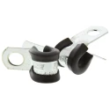 JCS 6 mm ID Black Rubber Zinc Plated Steel P-Clip PCZR6RS