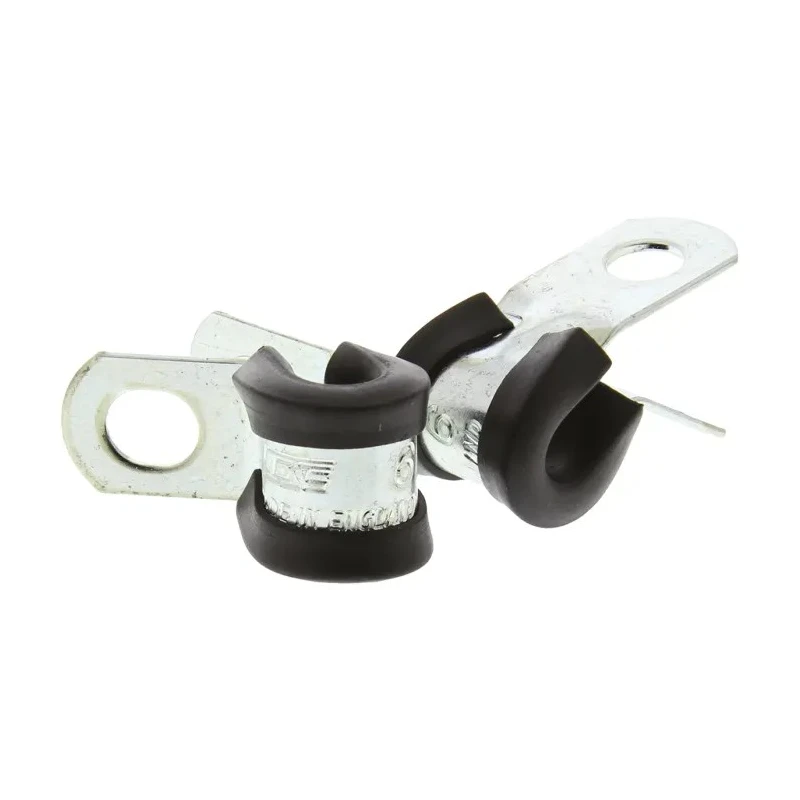 JCS 6 mm ID Black Rubber Zinc Plated Steel P-Clip PCZR6RS