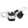 JCS 6 mm ID Black Rubber Zinc Plated Steel P-Clip PCZR6RS
