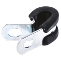 JCS 6 mm ID Black Rubber Zinc Plated Steel P-Clip PCZR6RS