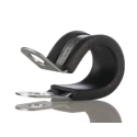 JCS 16 mm ID Black Rubber Coated 304 Stainless Steel Zinc Plated P-Clip PCSR16RS