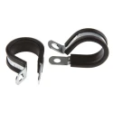 JCS 25 mm ID Black Rubber Coated Zinc Plated Steel P-Clip PCZR25RS