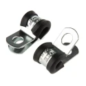 JCS 5 mm ID Black Rubber Zinc Plated Steel P-Clip PCZR5RS
