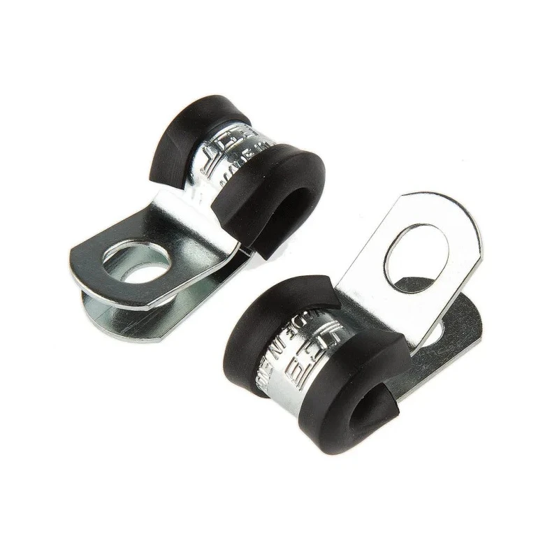 JCS 5 mm ID Black Rubber Zinc Plated Steel P-Clip PCZR5RS