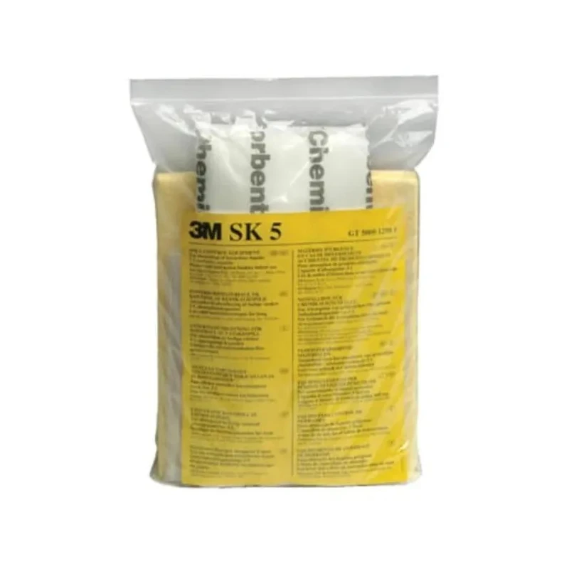3M Chemical Spill Kit with Disposable Bag, 10 Sheets, Cushion, and Tie for Chemical Spill Response SK 5