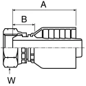 Parker Hydraulic Fitting Female BSP Steel Zinc Plated 0.25 in Hose ID 19248-4-4