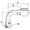 Parker Hydraulic Fitting Female BSP Steel Zinc Plated 0.375 in Hose ID 1B248-6-6